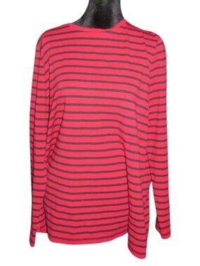 Ralph Lauren Cotton  Red & Blue Striped Long Sleeved Shirt 1X